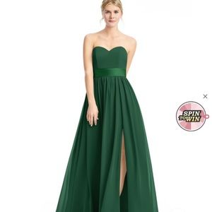 Azazie dark green bridesmaid dress